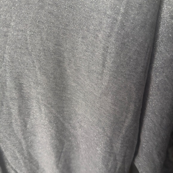 Gray Drawstring Poncho Top V Neck Dolman Sleeve‎ Casual Comfy Blouse - Picture 3 of 4